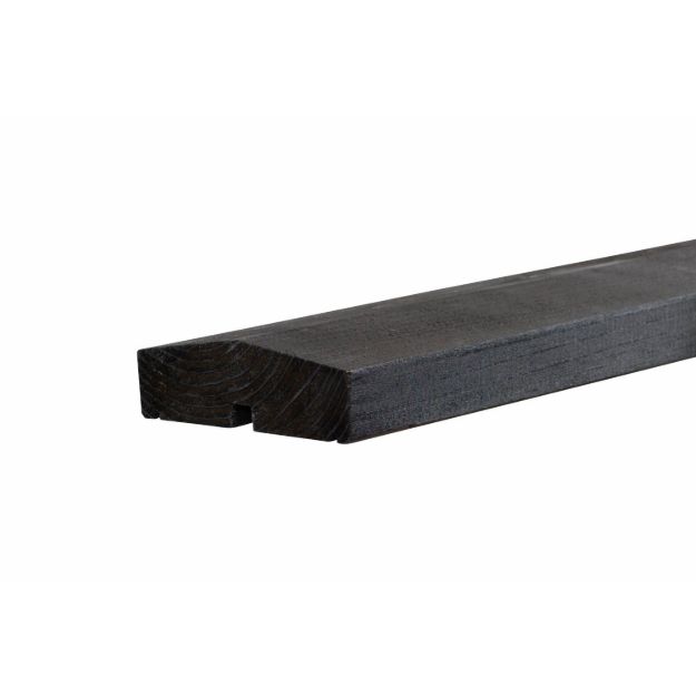 Image de Plus Klink - Plank Abschlussbrett 200 x 11,4 x 3,4 cm PEFC schwarz