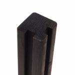 Bild von Plus Eckpfosten Profilpfosten 2 Nut 9 x 9 x 188 cm NTRA PEFC schwarz