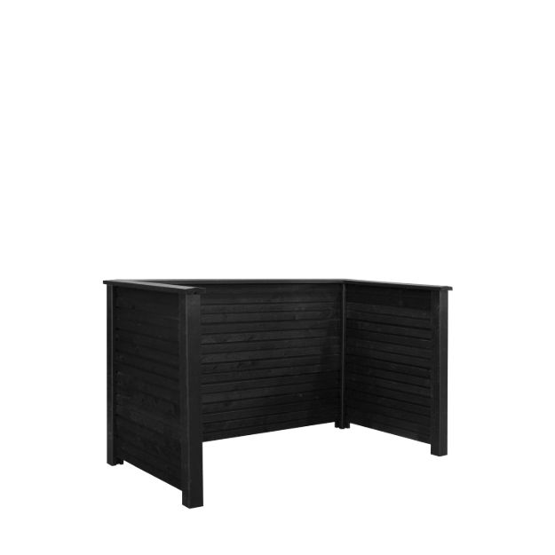 Immagine di Plus Plank Profil Mülltonnenverkleidung 194 cm PEFC schwarz