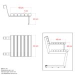 Image de Plus Relax Hängetisch 40 cm ThermoWood - schwarz