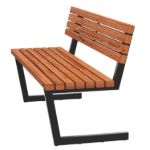 Image de Plus Relax Bank 150 cm ThermoWood - schwarz