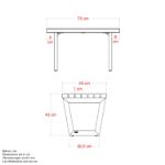 Bild von Plus Siesta Living Hocker und Tisch Möbel 75 cm ThermoWood - schwarz