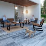 Bild von Plus Siesta Living Hocker und Tisch Möbel 75 cm ThermoWood - schwarz