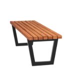 Image de Plus Siesta Living Bank und Tisch Möbel 150 cm ThermoWood - schwarz