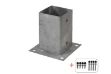 Bild von Plus Cubic Pfostenschuh Set Pfostenfuss verzinkt zum Verbolzen für 9 x 9 cm Pfosten