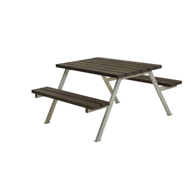 Bild von Plus Alpha Picknicktisch RePlast Recycling schwarz 118 x 161 x 73 cm