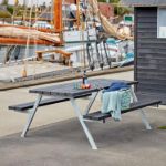 Plus Premium Leimholzpfosten Rundkopf NTR-A 9 x 9 x 98 cm umbragrau