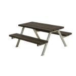 Bild von Plus Alpha Junior Picknicktisch RePlast Recycling schwarz 118 x 118 x 57cm