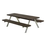 Immagine di Plus Alpha Junior Picknicktisch RePlast Recycling schwarz 177 x 118 x 57cm
