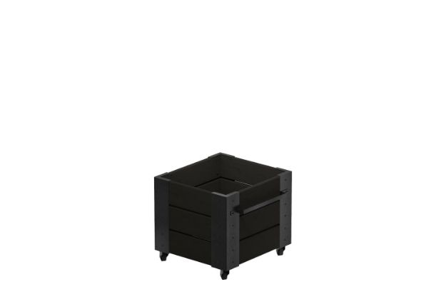 Plus Cubic rollender Blumenkasten 46 x 50 x 45 cm schwarz-schwarz