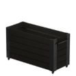 Immagine di Plus Cubic rollender Blumenkasten 120 x 50 x 70 cm schwarz-schwarz