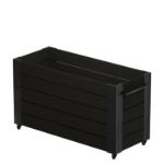 Image de Plus Cubic rollender Blumenkasten 120 x 50 x 70 cm schwarz-schwarz