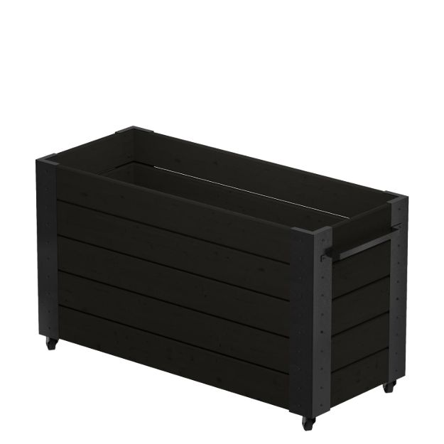 Image de Plus Cubic rollender Blumenkasten 120 x 50 x 70 cm schwarz-schwarz