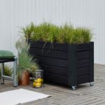 Image de Plus Cubic rollender Blumenkasten 120 x 50 x 70 cm schwarz-schwarz