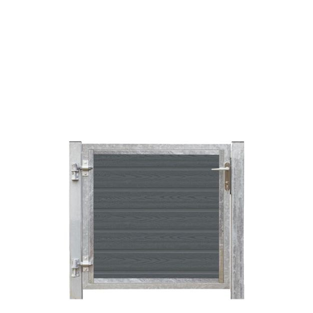 Bild von Plus Artura WPC Tor 115 x 95 cm mit Pfosten - Anschlag links