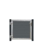Image de Plus Artura WPC Tor 115 x 95 cm mit Pfosten grauschwarz - Anschlag links