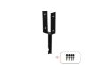 Plus U-Pfostenträger Set Pfostenfuss schwarz zum Einbetonieren für Holzpfosten 9 x 9 cm