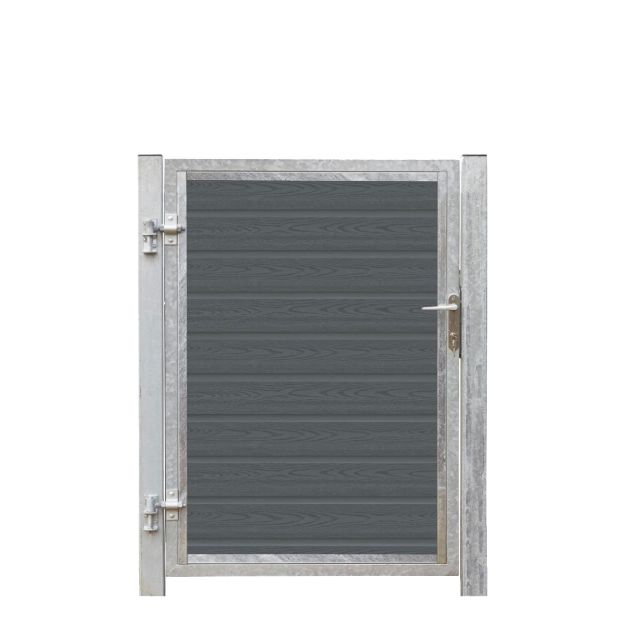 Image de Plus Artura WPC Tor 115 x 135 cm mit Pfosten -  Anschlag links