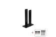 Plus U-Pfostenträger Set Pfostenfuss schwarz zum Verbolzen für Holzpfosten 9 x 9 cm