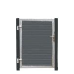 Bild von Plus Artura WPC Tor 115 x 135 cm mit Pfosten grauschwarz - Anschlag links