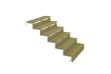 Plus Stahl-Aussentreppe verzinkt 6-stufig Terrassentreppe 34 Grad - 120 x 154 x 105 cm