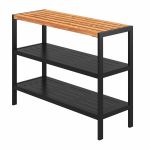 Bild von Plus Trend Pflanz- und Grilltisch Thermowood Aussenregal schwarz 110 cm