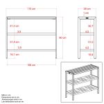 Bild von Plus Trend Pflanz- und Grilltisch Thermowood Aussenregal schwarz 110 cm