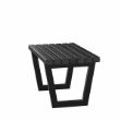 Image de Plus Siesta Living Hocker und Tisch Möbel 75 cm ThermoWood schwarz - schwarz