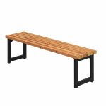 Immagine di Plus Trend Living Plankenbank 150 cm Thermowood - schwarz