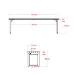 Immagine di Plus Trend Living Plankenbank 150 cm Thermowood - schwarz