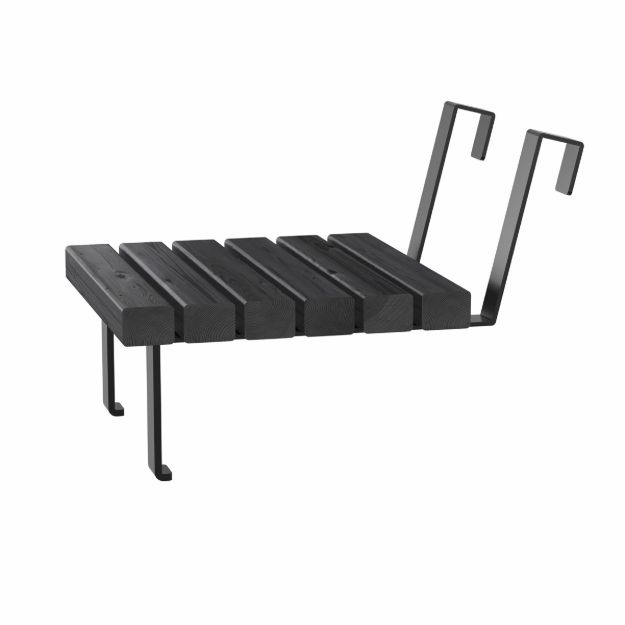 Bild von Plus Relax Hängetisch 40 cm ThermoWood schwarz - schwarz