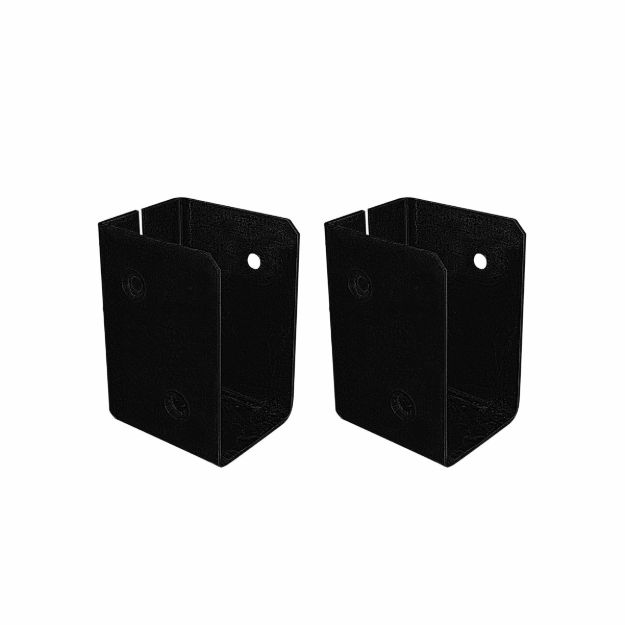 Immagine di Plus Cubic Balkenbeschlag für 4,5 ×  9 cm Pfosten schwarz - 2er Pack