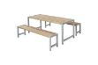 Plus Plankengarnitur 186 cm mit Tisch und 2 Bänken ThermoWood