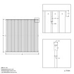 Bild von Plus Saga Sichtschutz-Zaun ThermoWood 150 × 150 cm 