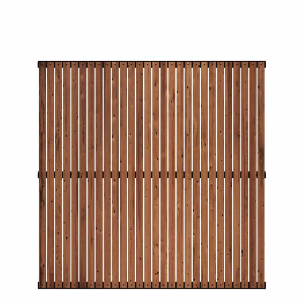 Bild von Plus Saga Sichtschutz-Zaun ThermoWood 150 × 150 cm 