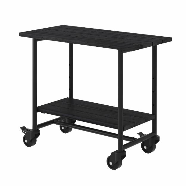 Immagine di Plus Urban rollbarer Picknick-Pflanztisch-Grilltisch schwarz / schwarz 100 cm