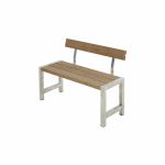 Image de Plus Cafébank mit Rückenlehne ThermoWood 127 cm