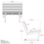 Image de Plus Siesta Living Sessel 75 cm schwarz - schwarz