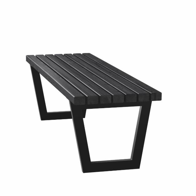 Image de Plus Siesta Living Bank und Tisch Möbel 150 cm schwarz - schwarz