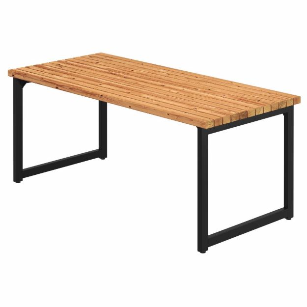 Image de Plus Trend Living Plankentisch - 166 cm -TermoWood - schwarz