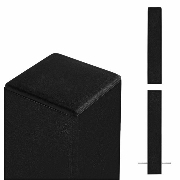 Bild von Plus Stahlpfosten verzinkt schwarz 8 x 8 x 236 cm zum Einbetonieren