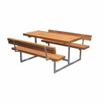 Image de Plus Junior Basic Kindermöbel Kindersitzgruppe mit Rückenlehnen ThermoWood / schwarz