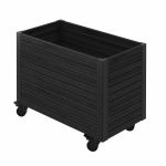 Bild von Plus Living rollender Pflanzkasten schwarz - schwarz 87 x 50 x 65,5 cm