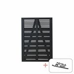 Immagine di Plus Silence Einzeltor schwarz 100 x 140 cm mit Beschlägen schwarz
