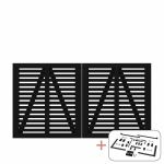 Image de Plus Harmoni Doppeltor schwarz 200 x 107 cm mit Beschlägen schwarz
