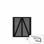 Immagine di Plus Harmoni Einzeltor Gartentüre schwarz 100 x 107 cm mit Beschlägen schwarz