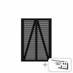 Immagine di Plus Harmoni Einzeltor Gartentüre schwarz 100 x 140 cm mit Beschlägen schwarz
