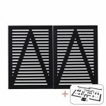 Image de Plus Tokyo Doppeltor schwarz 200 x 140 cm mit Beschlägen schwarz