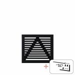 Image de Plus Tokyo Einzeltor Gartentor schwarz 100 x 90 cm mit Beschlägen schwarz