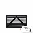 Image de Plus Tokyo Breites Einzeltor schwarz 150 x 90 cm mit Beschlägen schwarz